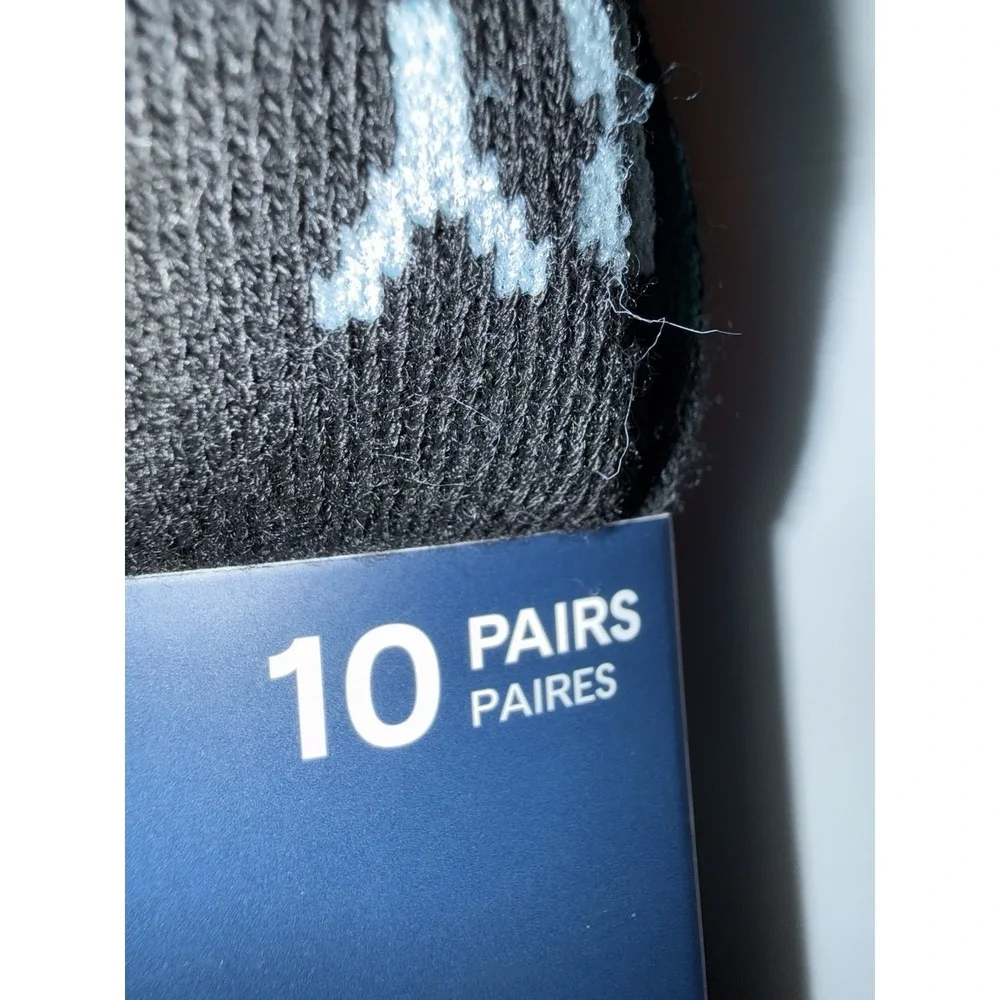 Sperry Boys Socks 10-4 Cushion Quarter Black 10 Pairs Comfort Crew Kids Gift NEW